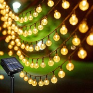 ZEWNĘTRZNE LAMPKI NA ENERGIE SŁONECZNĄ SOLARNE OGRODOWE LAMPKI 200LED 5M