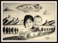 Karykatura na prezent ze zdjęcia na rocznicę ślubu PROMOCJA