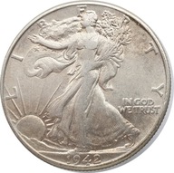 MONETA (HALF DOLLAR) 1/2 DOLARA - WALKING LIBERTY - 1942