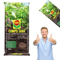 ZIEMIA COMPO SANA DO ROŚLIN ZIELONYCH I PALM 20L IDEALNA DLA MONSTERA