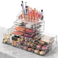 ORGANIZER NA KOSMETYKI 12 szuflad przezroczysty makeup łazienka biurko stos