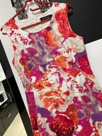 T Sukienka Mac Scott duże kolorowe artystyczne kwiaty M