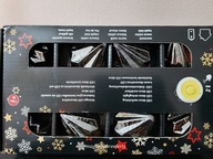 Lampki na baterie 8 szklanych diamentów 140 cm szary