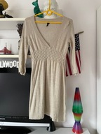 S TOPSHOP ELEGANCKA SUKIENKA DZIANINA BEŻ