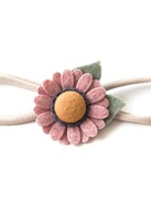 Momilio handmade Opaska do włosów z kwiatuszkiem Harper cameo pink