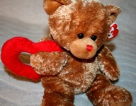 MASKOTKA PLUSZOWA "TY" MIŚ Z SERCEM 3D WALENTYNKI SUPER NA PREZENT NOWA