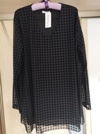 BLUZKA WŁOSKA CZARNA DŁUŻSZA LUŹNA ELEGANCKA NOWA R.5XL/6XL