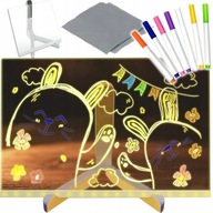 TABLICA DO RYSOWANIA ZMAZYWALNA DO RYSOWANIA DLA DZIECI PODŚWIETLANA LED 3D