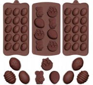 Formy Foremki Do Pieczenia Silikonowe Wielkanocne ZAJĄC JAJKO Zestaw 6 szt