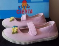 CIENTA BALERINY BALERINKI różowe tekstylne 35 długość wkładki 20,5 cm
