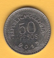 (1KL33) Kolumbia 50 peso, 2013
