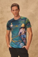 CARRY bawełniany T-shirt koszulka impresjonizm regular fit męska M