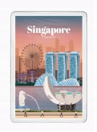 SINGAPUR magnes pamiątkowy na lodówkę akrylowy