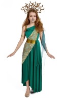 KOSTIUM KLEOPATRY DLA DZIEWCZYNEK STRÓJ MEDUZY KOMPLET SUKIENKA 10-12
