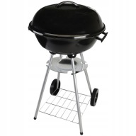 GRILL WĘGLOWY OGRODOWY Big Jeff PRZENOŚNY POKRYWA KÓŁKA DUŻY RUSZT 46CM