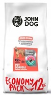 JOHN DOG SUCHA karma dla psów średnich dużych ras WIEPRZOWINA WOŁOWINA 12kg