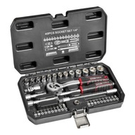 Zestaw kluczy nasadowych Meec Tools 40 el | 1/4 cala walizka stal chromowo