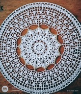 Serwetka .szydełk.na obręczy met.40 cm