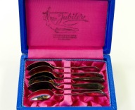 Łyżeczki do mokki Hefra- wz. Francuski | sztućce plater PRL komplet