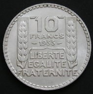 Francja 10 franków 1933 - srebro