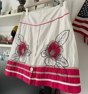 6 Next L różowa biała romantyczna guziki kwiaty