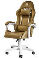 Fotel gamingowy ENZO XL BEIGE Alcantara ICE – komfort i styl dla graczy