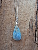 Wisiorek zawieszka larimar duży srebro naszyjnik piękny 5