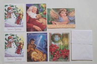 Kartki świąteczne z życzeniami 6 szt
