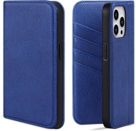 Etui Skórzane CENXEE Case Skórzana Obudowa do iPhone 15 Pro Max, niebieski