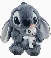 Miś Lilo i Stitch pluszowy 2W1 Duża szaro-czarna przytulanka do spania