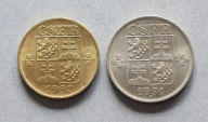 CZECHOSŁOWACJA 20, 50 HALERZY 1992, 1991 REP. FEDERACYJNA 2 SZT. B.ŁADNE