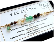Bransoletka SZCZĘŚCIE KAMIENIE NATURALNE talizman AMULET na prezent