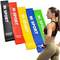 ZESTAW 5x GUMY OPOROWE TRENINGOWE DO ĆWICZEŃ REHABILITACJI TAŚMY MINI BAND