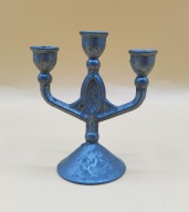 ŚWIECZNIK starodawny MINIATURKA z CYNY kolekcjoner