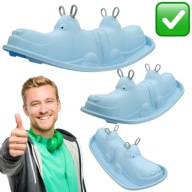 BUJAK OGRODOWY DLA DZIECI HUŚTAWKA WIELOOSOBOWY KONIK NA BIEGUNACH KOŁYSKA