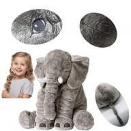 DUŻY SŁOŃ PLUSZOWY PRZYTULANKA PLUSZAK MIŚ Poduszka Miękki 70CM PREZENT