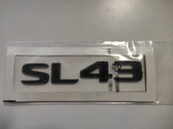 Emblemat naklejka znaczek sl 43 mercedes czarny