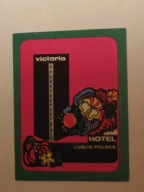 HOTEL VICTORIA LUBLIN naklejka z PRL lata 70-te