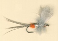 Sucha jętka BIAŁA MUCHA #6; 8 - haczyk long shank