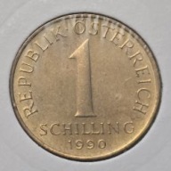 *AUSTRIA [0009]*1 szyling (1 SCHILLING) 1990 Kwiaty: Szarotka alpejska