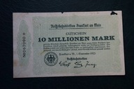 Banknoty Niemcy Frankfurt nad Menem 10000000 marek1923 rok !!!