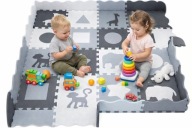 Mata edukacyjna Moby System 150x150 cm piankowa 16 puzzli dla dzieci