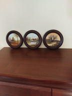 3 ręcznie malowane obrazki-płótno.