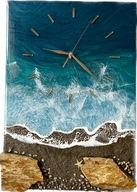 Duży morski obraz z zegarem 3D