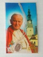 Medalik Św Jan Paweł II łańcuszek + obrazek Jan Paweł II Jasna Góra