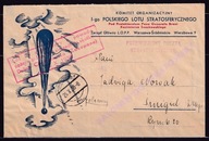 1938 Polski lot do stratosfery koperta Fi blok 6
