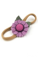 Momilio handmade Opaska do włosów z kwiatuszkiem Harper fioletowy