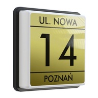 LED PODŚWIETLANY numer na dom czujnik zmierzchu M+