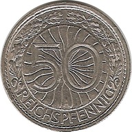 50 Reichspfennig 1929 Weimar