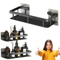 2X PÓŁKA WISZĄCA SAMOPRZYLEPNA LOFT ŚCIENNA ŁAZIENKOWA POD PRYSZNIC